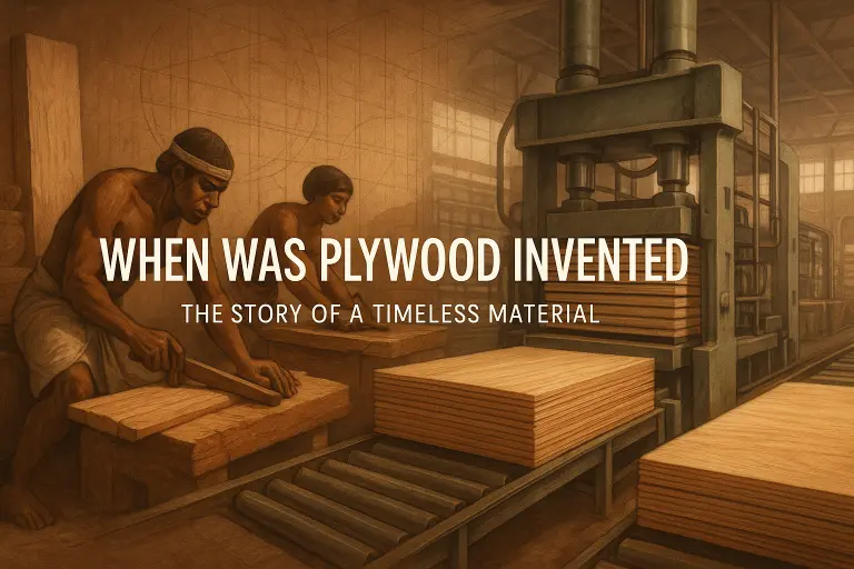 When was plywood invented?