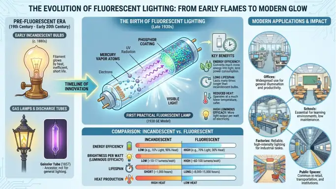 When Were Fluorescent Lights Invented?