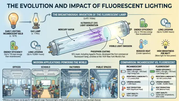 When Were Fluorescent Lights Invented?