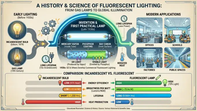 When Were Fluorescent Lights Invented?